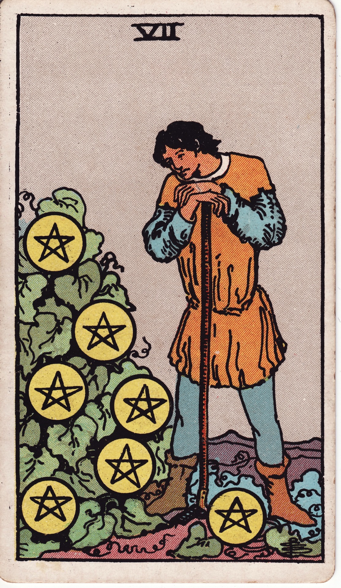 펜타클 7 (Seven of Pentacles)
