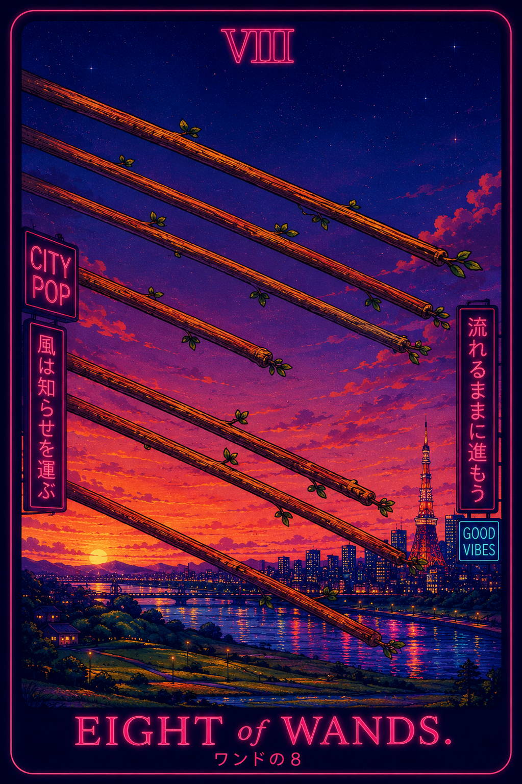 완드 8 (Eight of Wands)